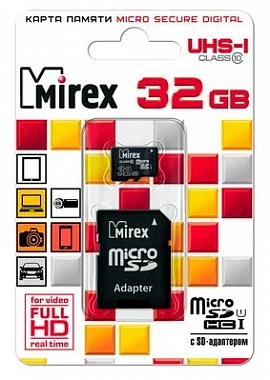 Карта памяти MicroSDHC Mirex 32 GB UHS-I